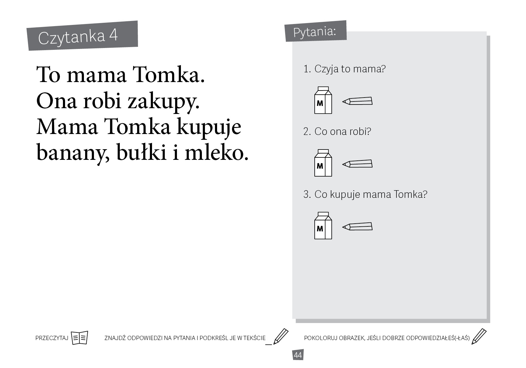 Czytam i odpowiadam na pytania. Ćwiczenia w czytaniu ze zrozumieniem