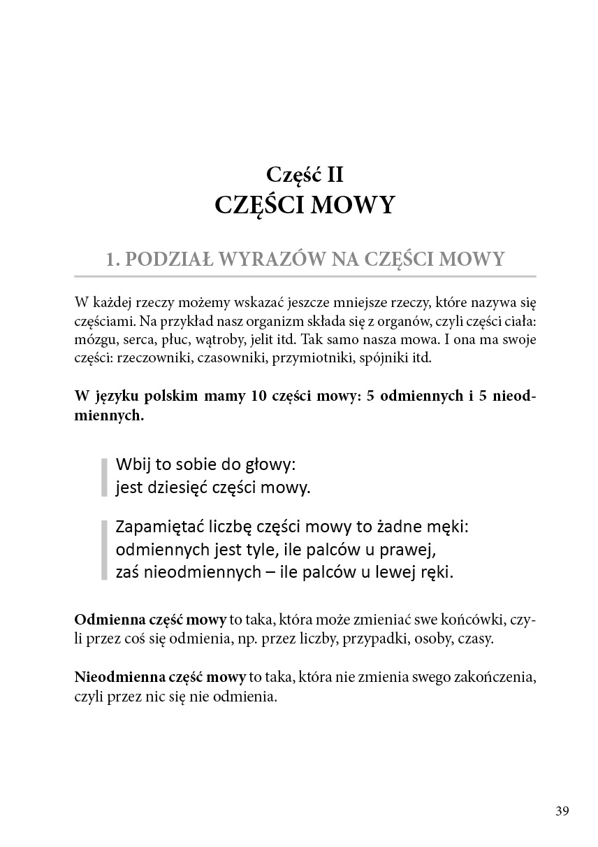 Gramatyka, co z głowy nie umyka