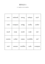 Bingo logopedyczne - głoska SZ